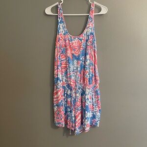 Lilly Pulitzer Pink and Blue Floral romper